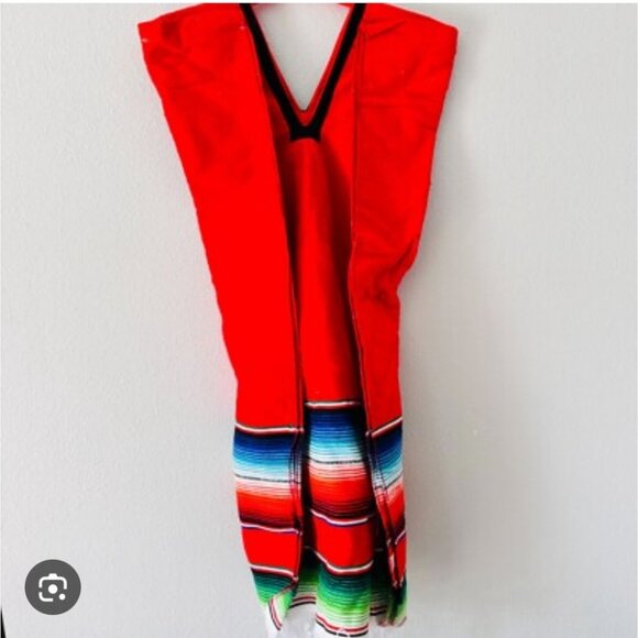 Rubie's Adult Hombre Costume with Red Poncho - One Size NWT - Picture 5 of 5